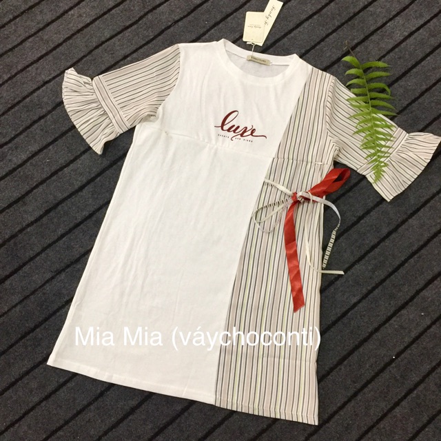Váy suông tay bèo Luv có khoá cho ti