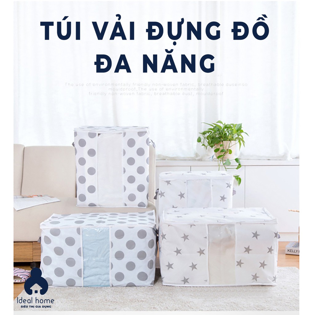 [SALE SỐC]Túi vải đựng chăn gối màn quần áo vật dụng đa năng kích thước lớn tiện dụng IDEALHOME