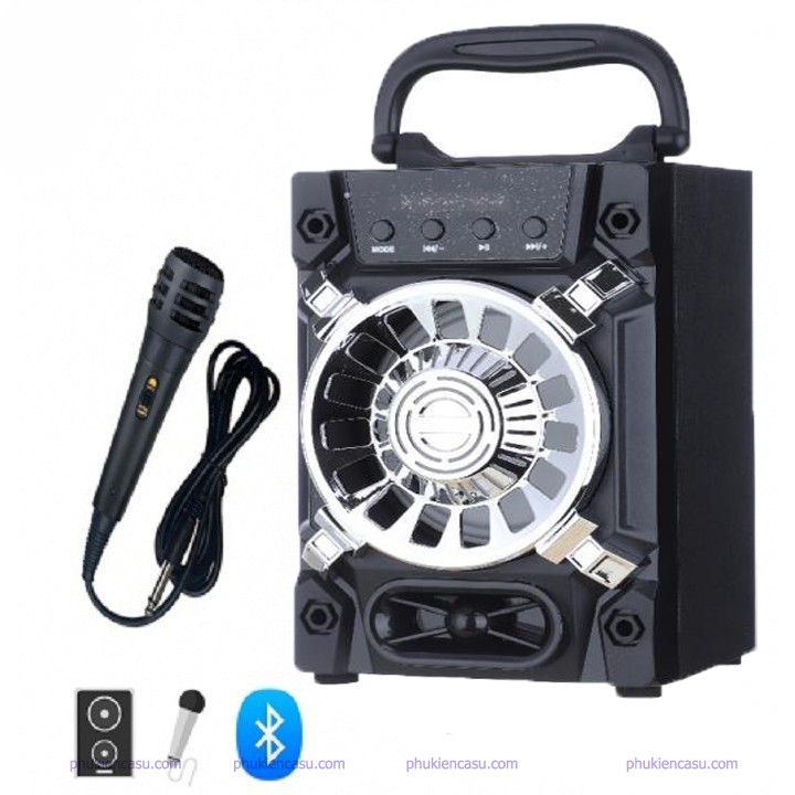 [Freeship] Loa Karaoke Kẹo Kéo Không Dây Mini KtS P931 Tặng Kèm Mic Có Dây Kết Nối Bluetooth , Âm Thanh Chất Lượng