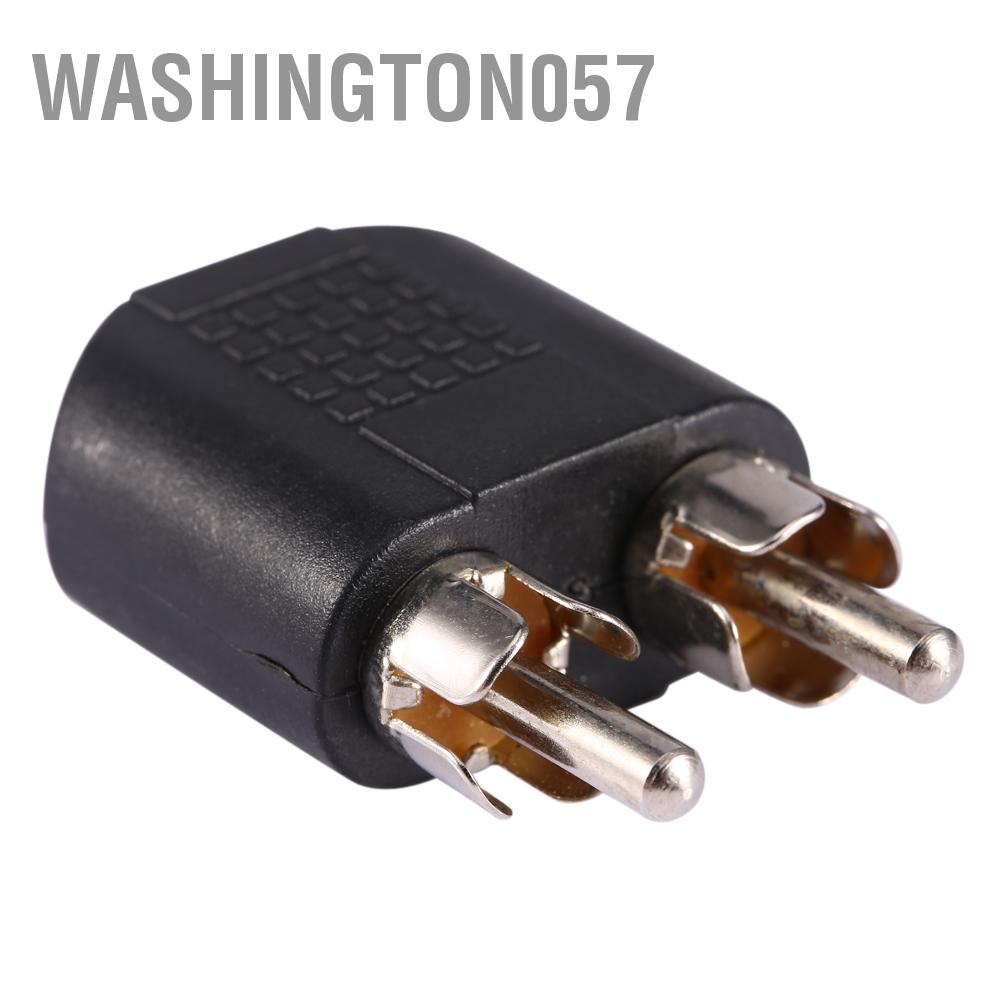 💯Hàng Hot😁 Giắc cắm âm thanh nổi 3,5 mm nữ sang bộ chuyển đổi bộ chuyển đổi bộ chia tín hiệu RCA 2 RCA Nam F / M 💖Hàng giao ngay💖Washington057
