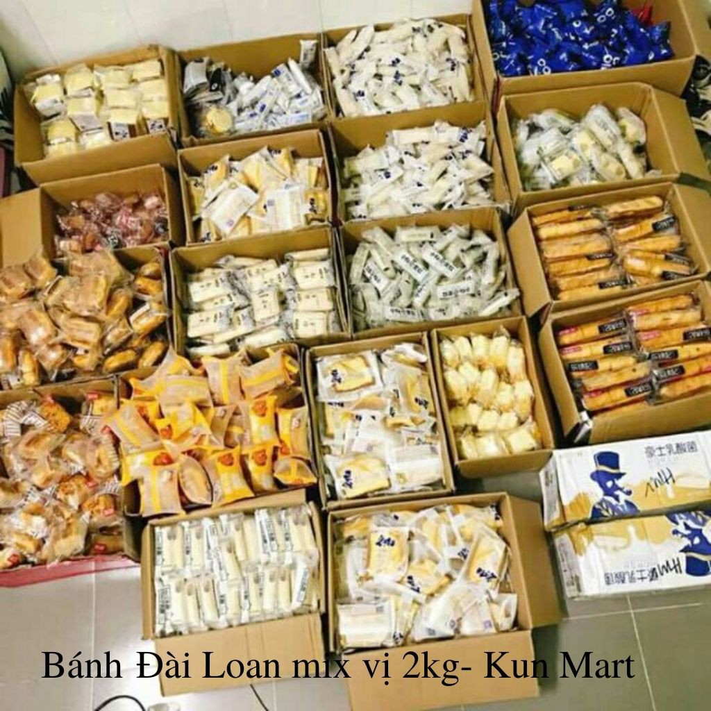 Bánh Đài Loan 💕FREESHIP💕 Bánh Đài Loan Mix Vị Thơm Ngon Tuyệt Hảo 1kg