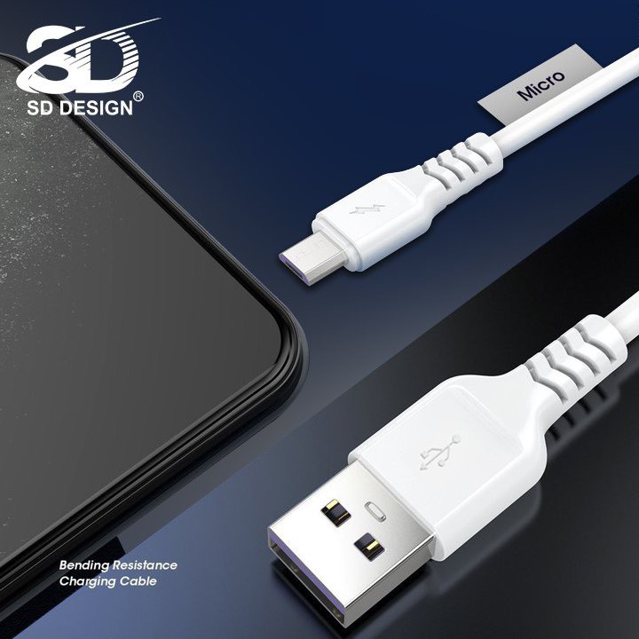 Cáp Sạc Micro Usb L6 chính hãng SD DESIGN sạc ổn định, dùng cho samsung, oppo bảo hành 1 đổi 1
