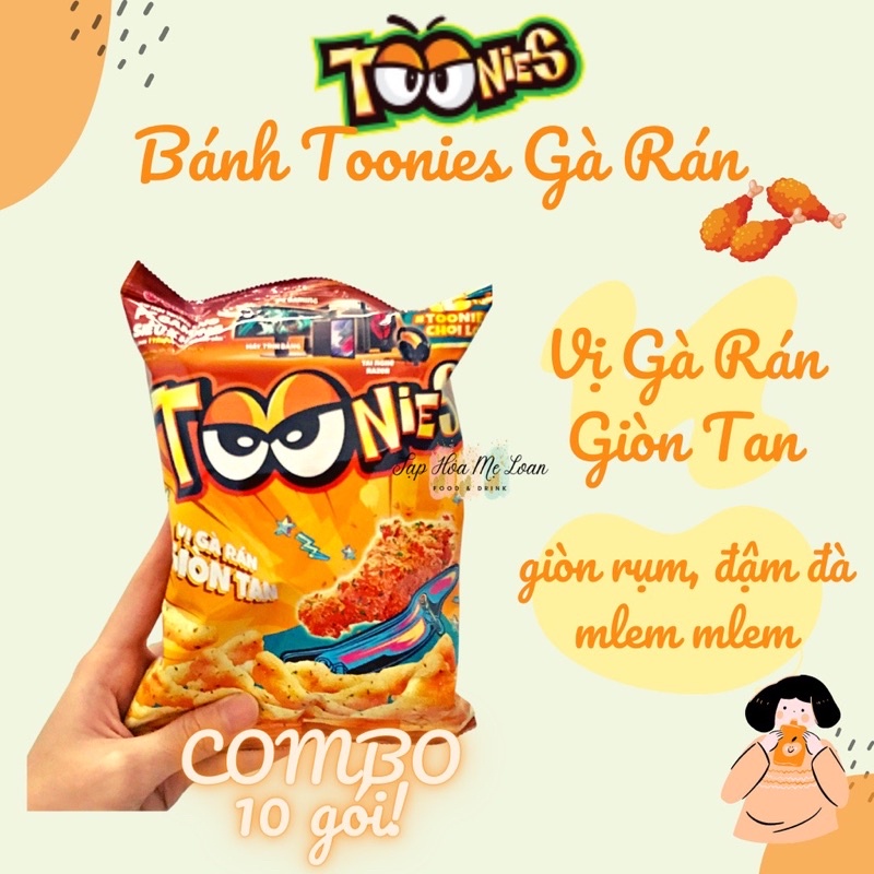 Snack Toonies đủ vị, bimbim toonies ngon mê ly