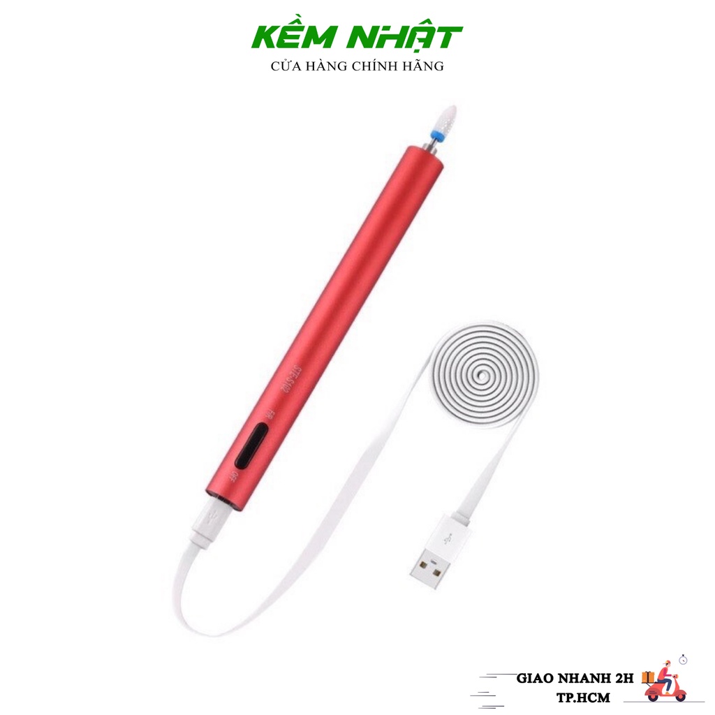 Máy Mài Móng Mini STE-S102 Tích Điện, Đổi Chiều, Có Led - Màu Ngẫu Nhiên
