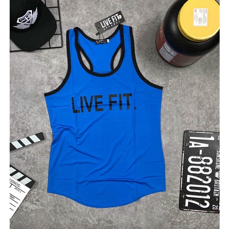 [giảm sốc]áo ba lỗ gym nam LIVEFIT thun lạnh ,phom body cực chất.