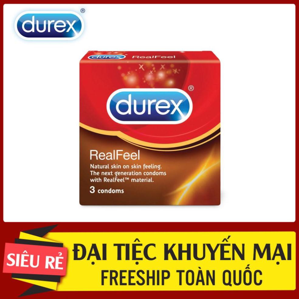 [Hàng Hot] Bao cao su Durex Real Feel 3 bao