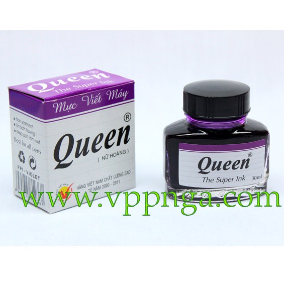 Mực viết máy Queen, màu đẹp (1 chai)