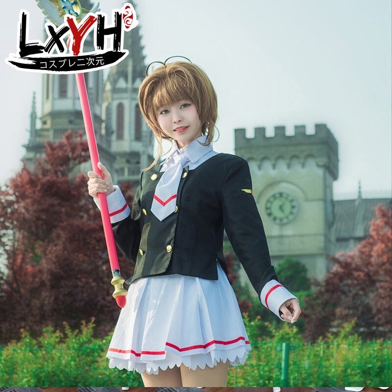 Anime Card Captor Sakura Cosplay Magical nữ sinh đồng phục học sinh Nhật Bản trang phục cosplay JK phim hoạt hình anime