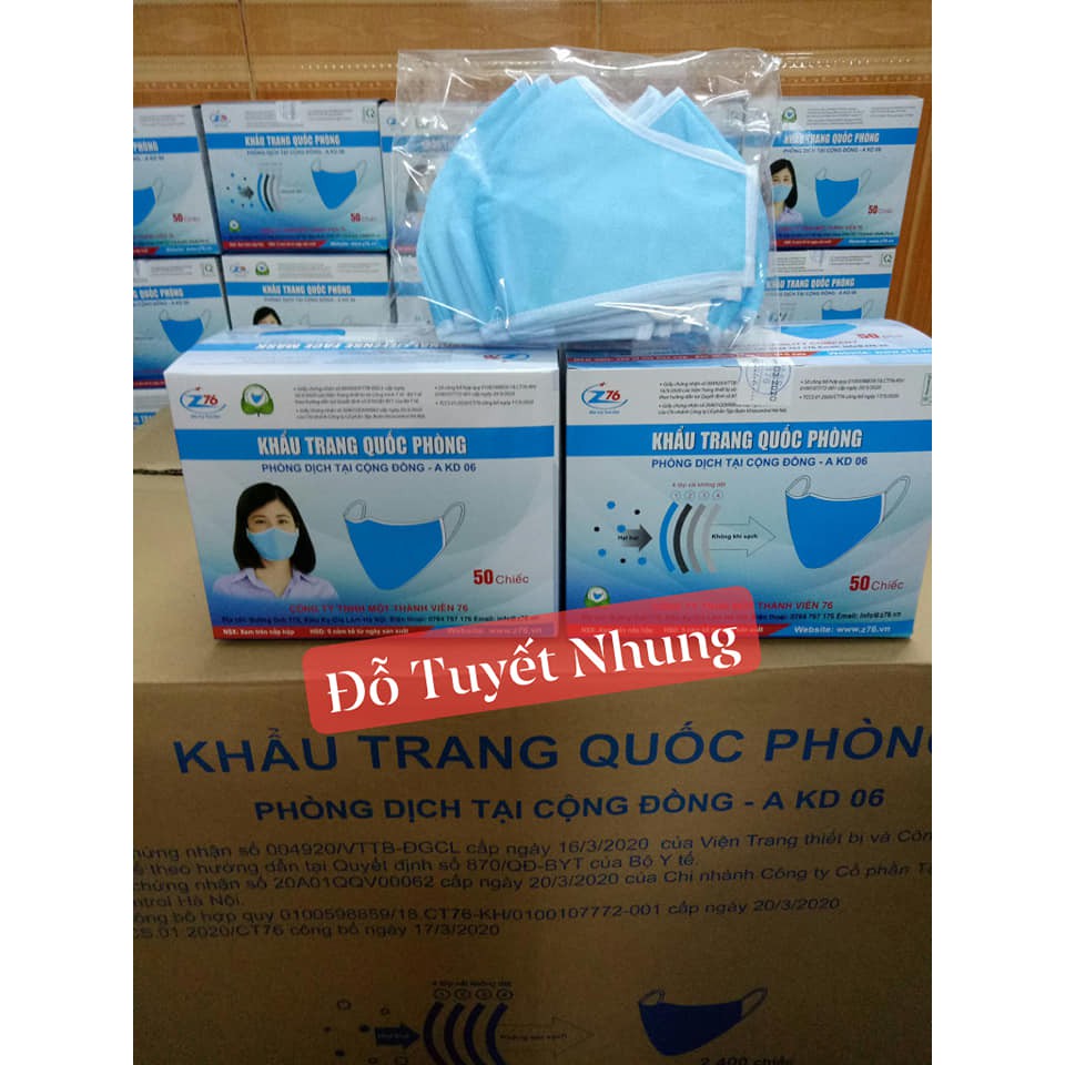 [50 chiếc] Khẩu Trang Quốc Phòng , 4 lớp Vải Không Dệt , Hàng Chuẩn Giá Rẻ | BigBuy360 - bigbuy360.vn