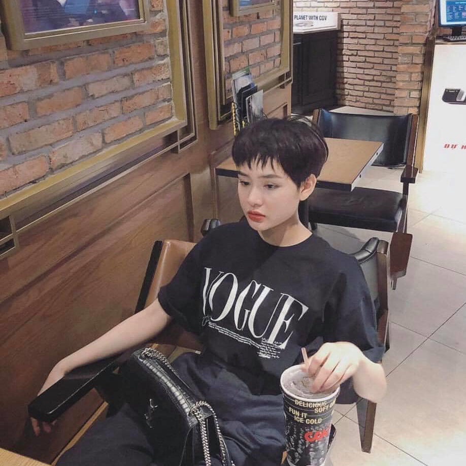 ÁO THUN TRẮNG ĐEN VOGUE UNISEX