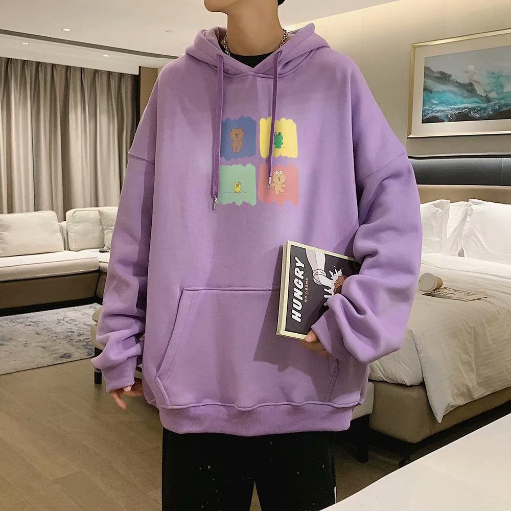 Áo hoodie thời trang Hàn Quốc dành cho nam và nữ size M-5XL với 7 màu tùy chọ