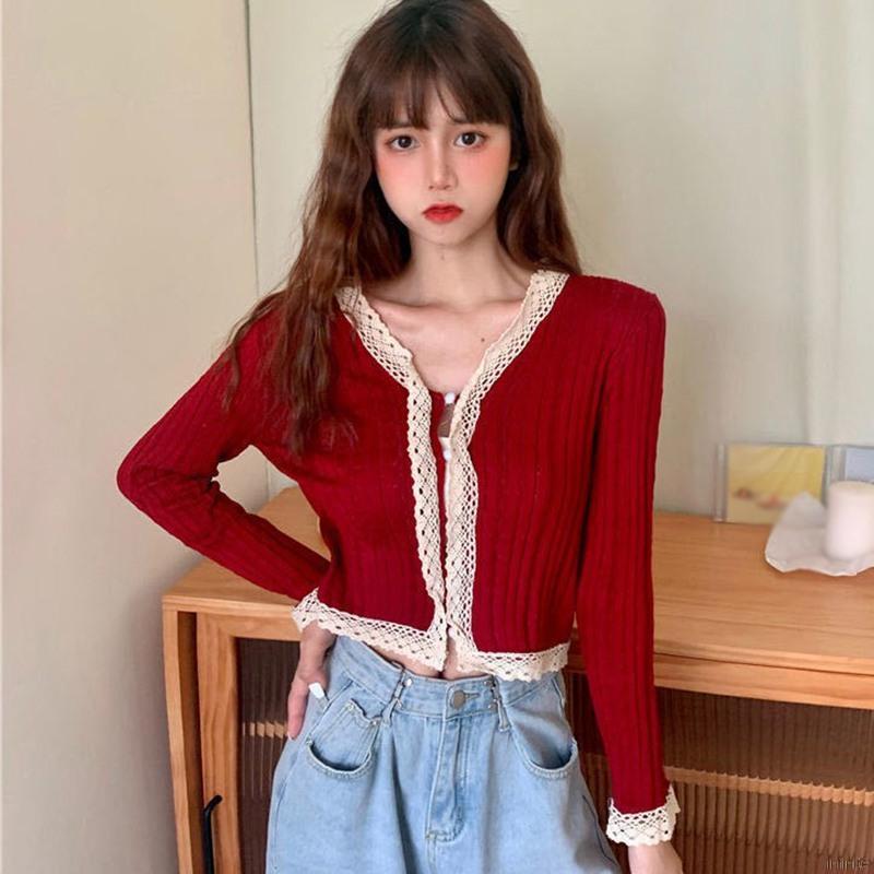 Áo Khoác Cardigan Dệt Kim Đính Ngọc Trai Xinh Xắn Dành Cho Nữ | BigBuy360 - bigbuy360.vn