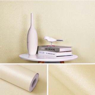 Giấy dán tường decal màu vàng nhạt như hình khổ 10 m x45cm