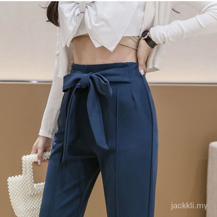 Quần Dài Lưng Cao Ống Rộng Màu Đen Thời Trang Xuân Thu Cho Nữ 2021 | BigBuy360 - bigbuy360.vn