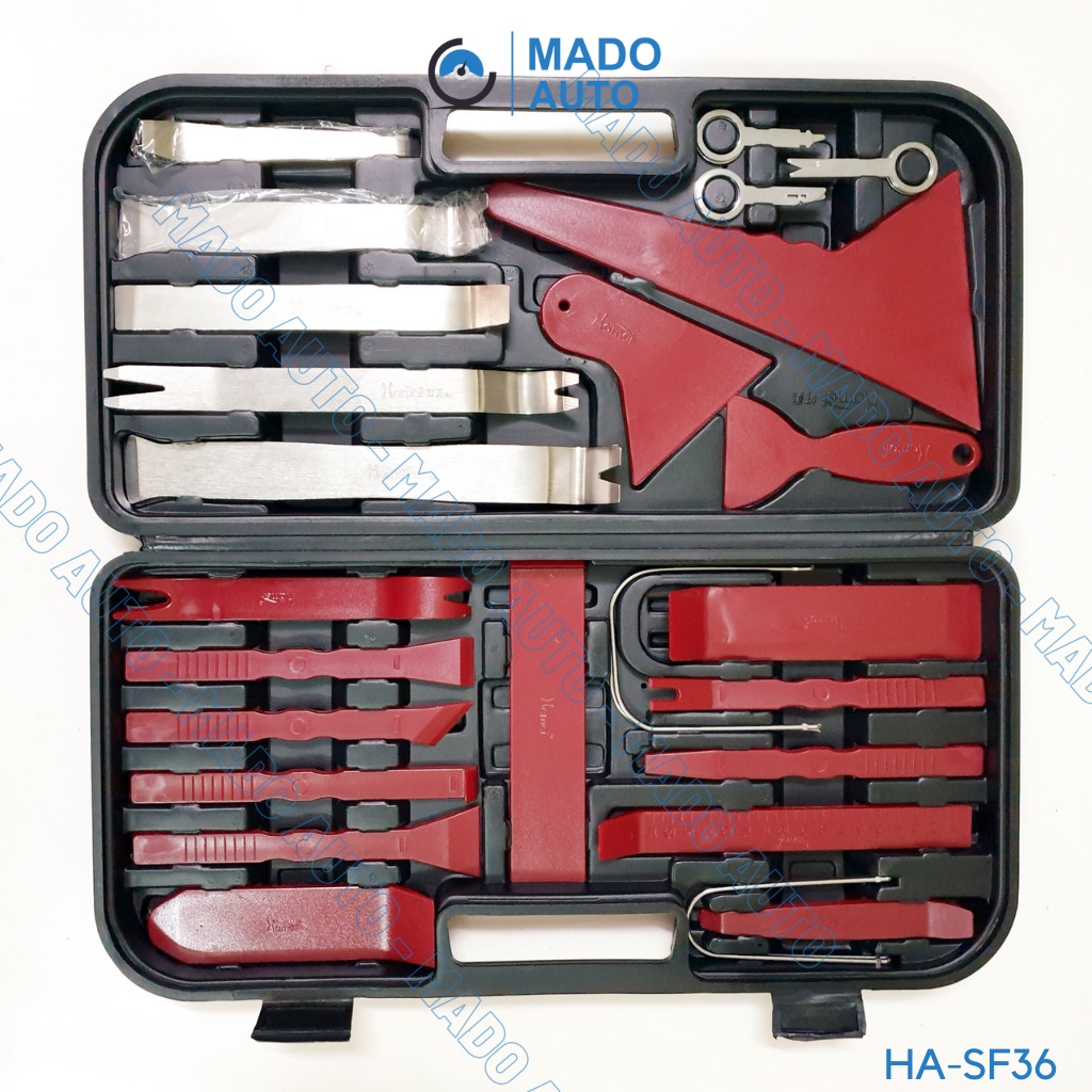 Hộp dụng cụ nội thất ô tô HAMEI chính hãng 36 chi tiết đầy đủ cho thợ nội thất MADO AUTO HA-SF36