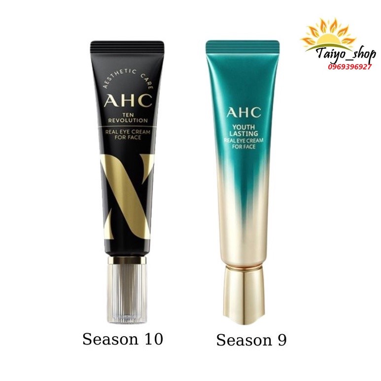 Kem Mắt AHC Youth Lasting Real Eye Cream For Face Season màu xanh