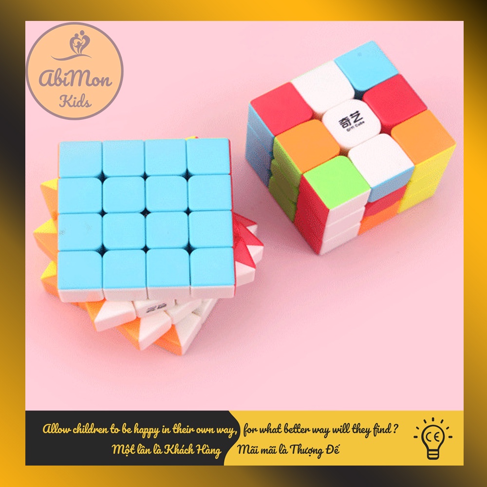 Bộ Rubik 4x4 Lập Phương (QY SpeedCube) ☘️ Montessori cao cấp ✨ (Đồ chơi Gỗ - Đồ chơi Giáo Dục - An toàn - Thông minh)