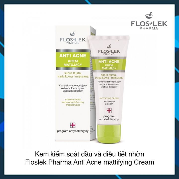 Kem Dưỡng Ẩm Và Kiểm Soát Dầu Floslek Anti Acne Mattifying Cream - White Store