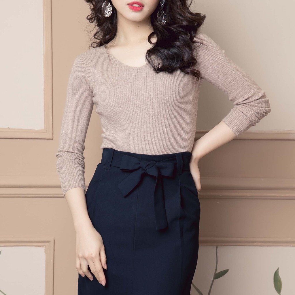 KOKA Áo len cổ tim 10802 | BigBuy360 - bigbuy360.vn