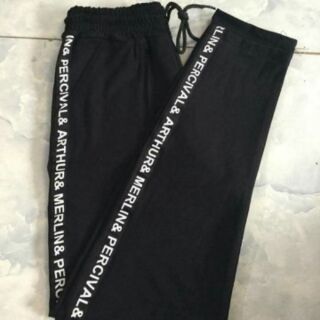 Quần baggy sọc chữ cạp chun