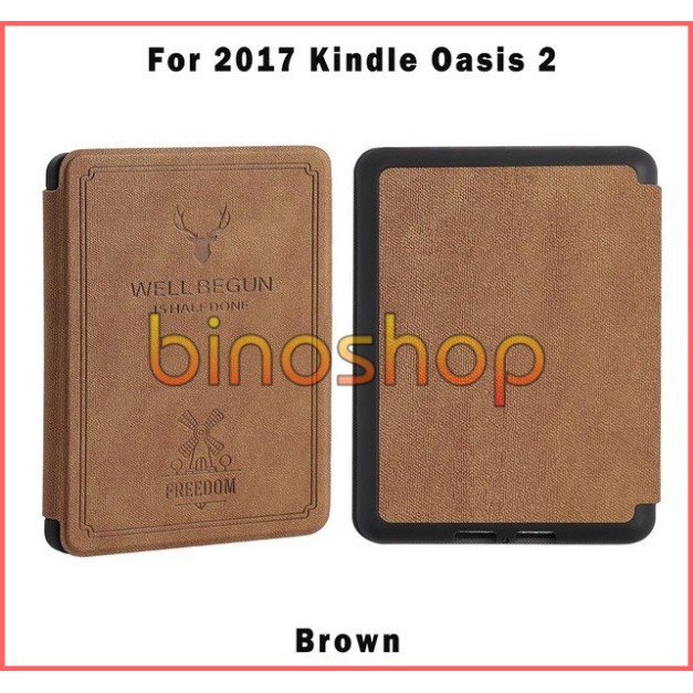 [ Kindle Oasis 2/3] Bao Da Máy Đọc Sách Kindle Oasis 2/3 - Hươu