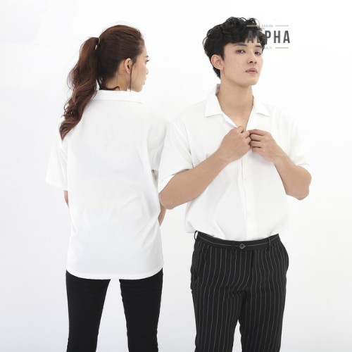 Áo sơ mi cổ vest Turbo nam nữ form rộng vải lụa thương hiệu thời trang JBAGY - JBS02 | BigBuy360 - bigbuy360.vn