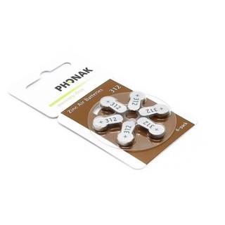 Pin chính hãng 312 cho máy trợ thính, vỉ 6 viên