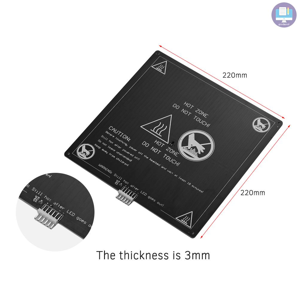 Gm Nệm Nhiệt Bằng Nhôm 12v 220x220 X 3mm Kèm Dây Cáp Cho Máy In 3d Anet A8 A6 | BigBuy360 - bigbuy360.vn