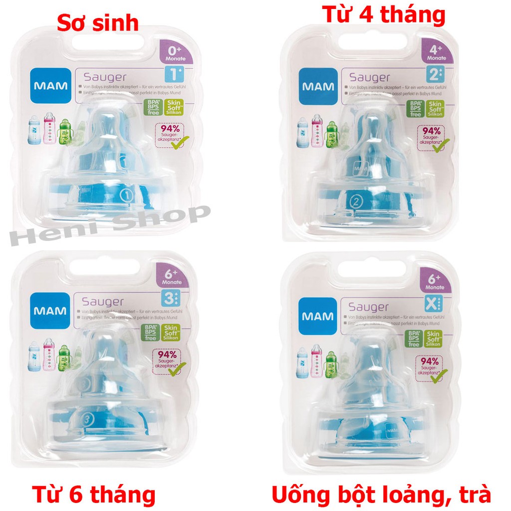 Núm ti thay thế bình sữa MAM