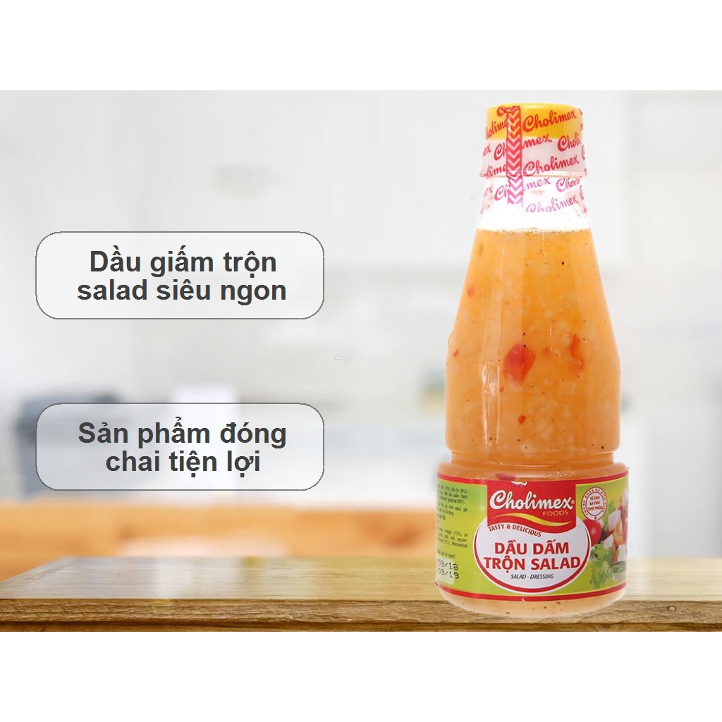 Dầu dấm cholimex trộn salad, trộn gỏi... vị chua ngọt thanh dịu rất ngon