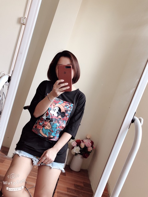 [12] Áo thun đẹp⚜️FREESHIP⚜️ Áo thun nữ unisex hình MICKEY Áo thun nu quang chau | BigBuy360 - bigbuy360.vn