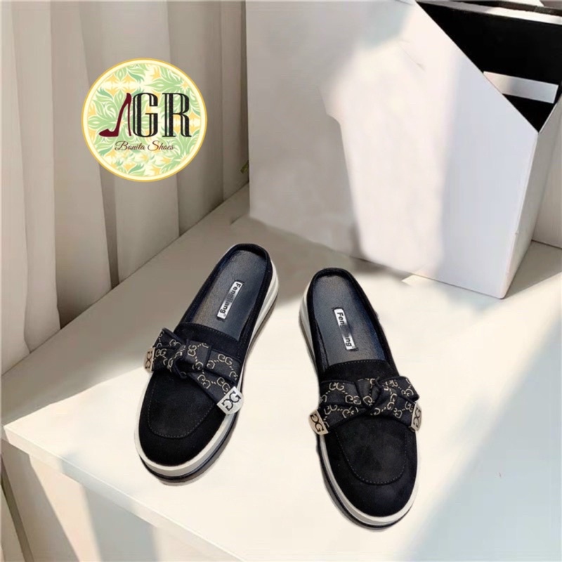 Dép xuồng khoá nơ thắt chuông gg đế Pu 7p (hàng đẹp)