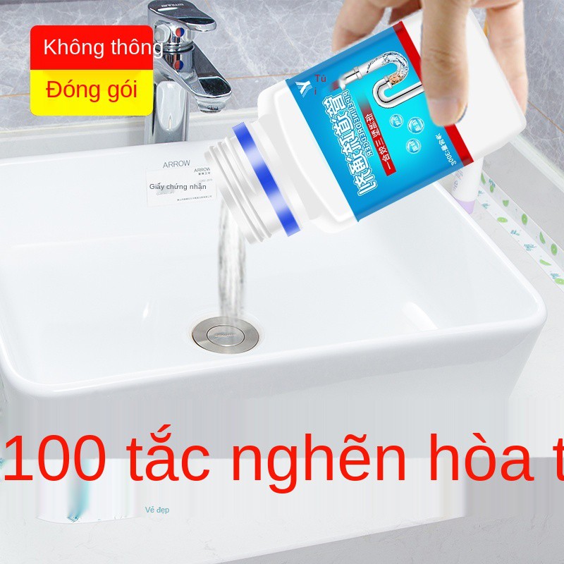 ✟Chất thông tắc ống nước 3 chai bồn cầu toilet khử mùi hôi mạnh mẽ sàn nhà bếp tạo tác