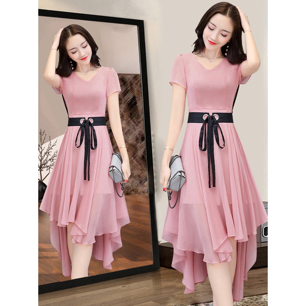 (Có sẵn) Váy Đầm Dự Tiệc, Váy Xòe Cao cấp, Đầm Công Sở Kèm Thắt Lưng Đen SAVVY Shop