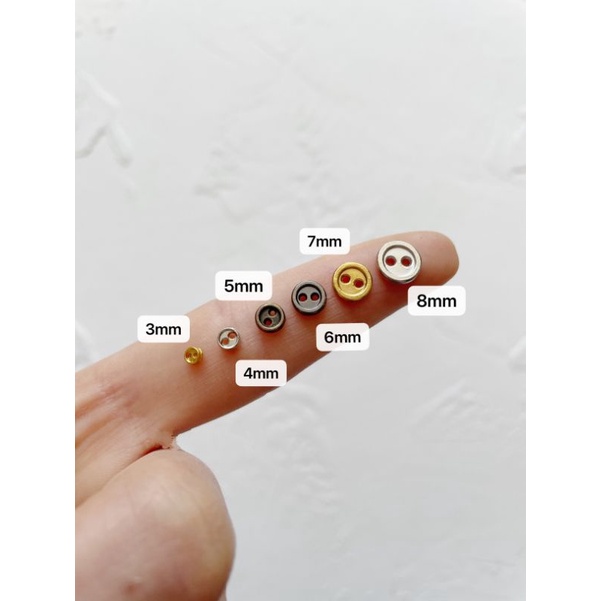 Nút áo nhựa giả kim loại, nút áo búp bê BJD