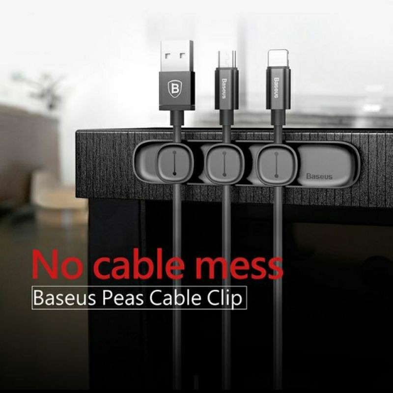 Kẹp từ tính giữ dây cáp tiện dụng chất lượng cao Magnetic Cable Organizer Baseus Cable Holder Cable