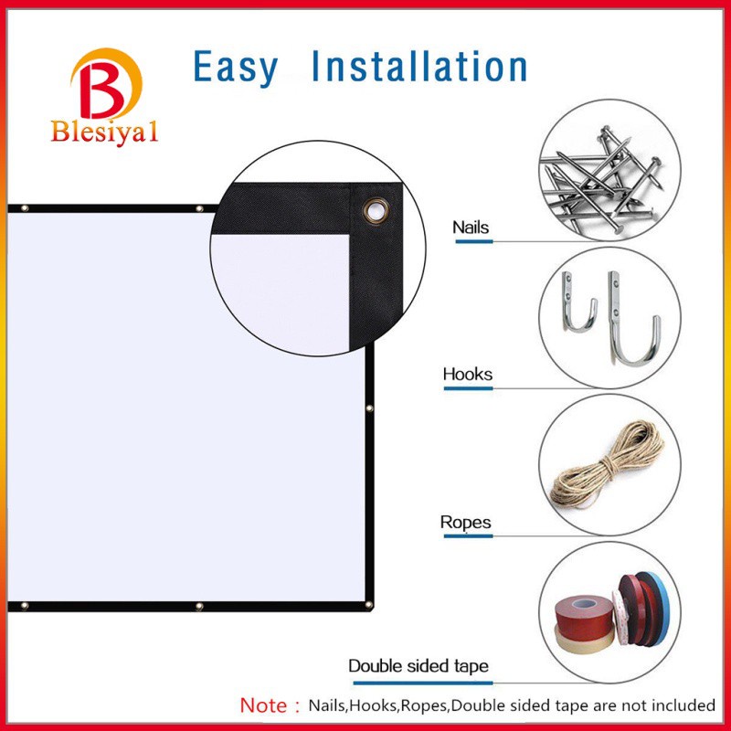 [BLESIYA1] Soft Projector Screen High Contrast Collapsible Hanging Hole Grommets 16:9 | BigBuy360 - bigbuy360.vn