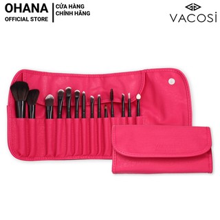 Bộ Cọ Trang Điểm Túi Hồng Vacosi