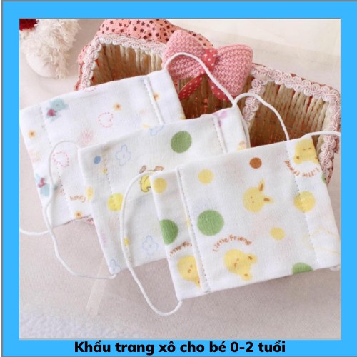 Khẩu trang xô chất vải cho bé 0-3 tuôi