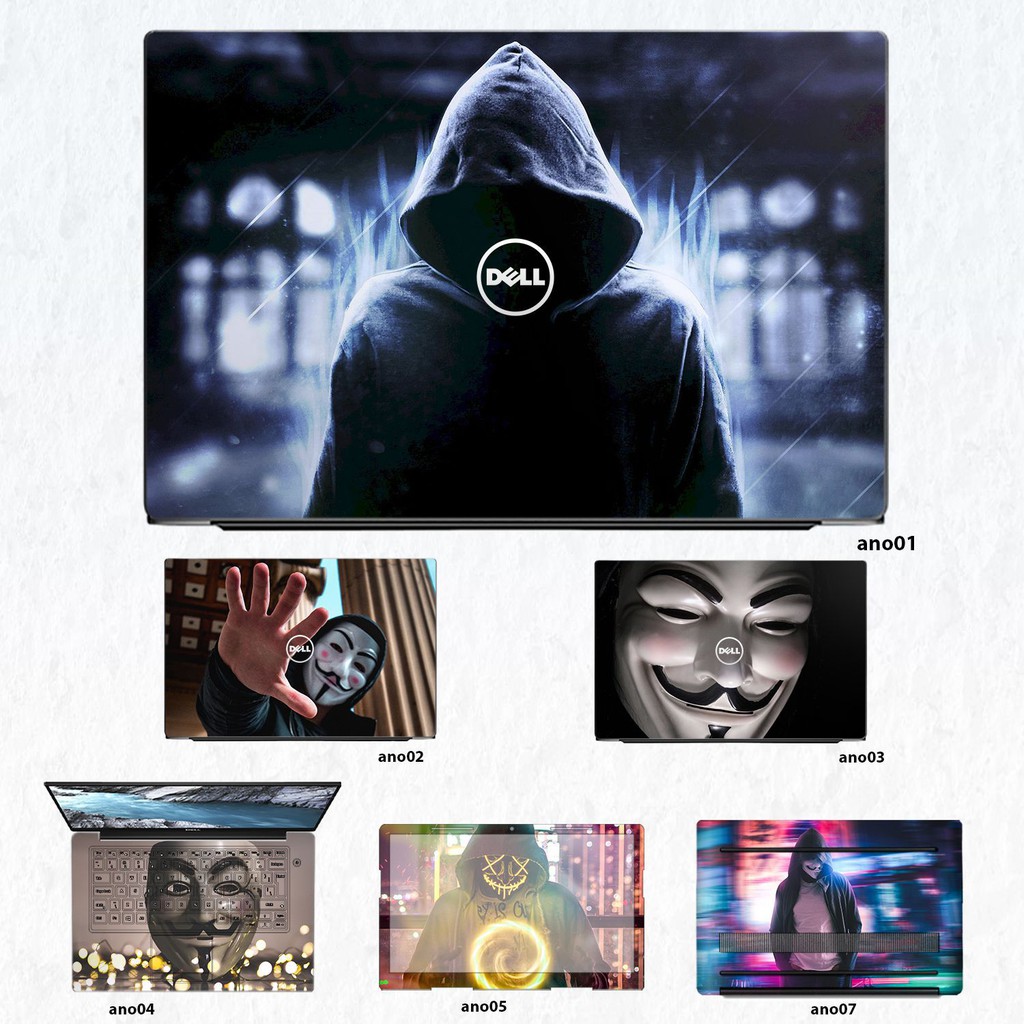 Skin dán Laptop Dell in hình Anonymous (inbox mã máy cho Shop)