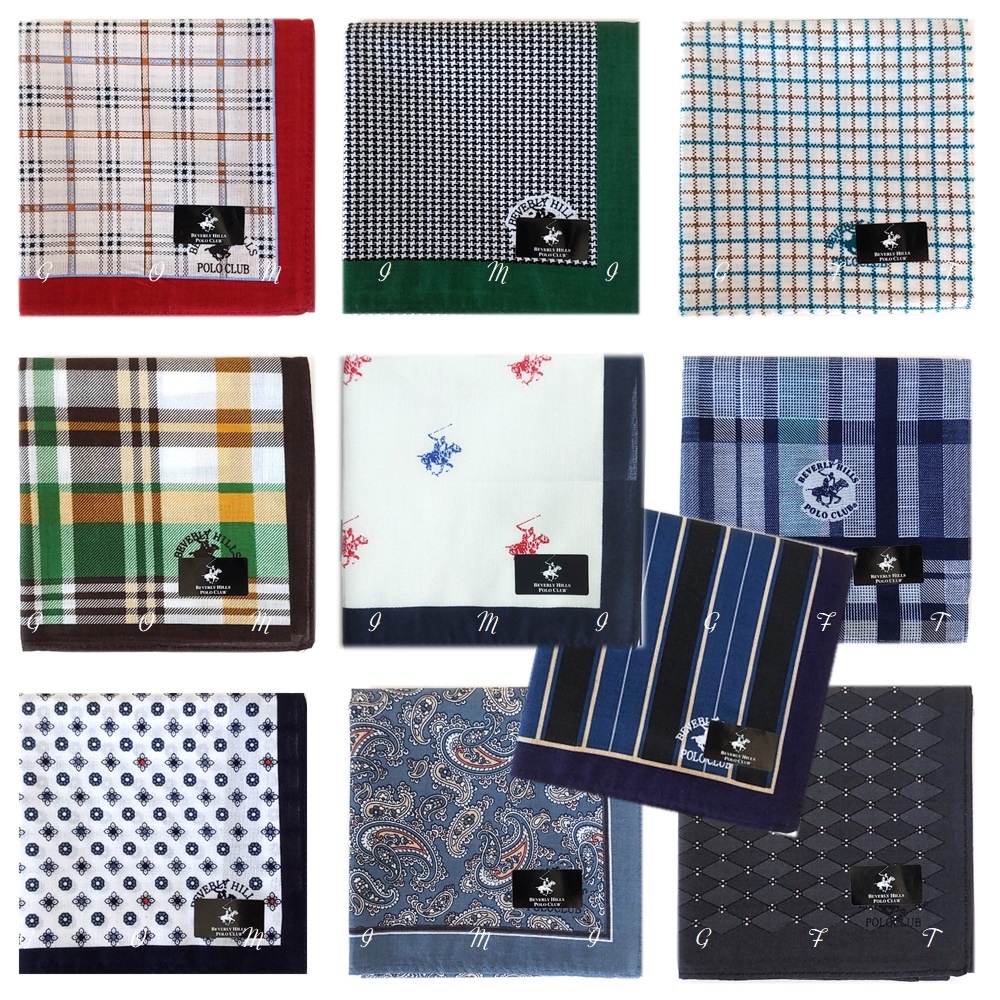 Khăn mùi xoa/ khăn tay nam cao cấp Beverly Hills Polo Club + Christian Aujard Hàn Quốc