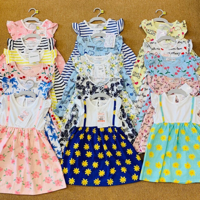 XẢ HÀNG - Váy ngắn tay cotton bé gái xuất dư La Petit Lilly