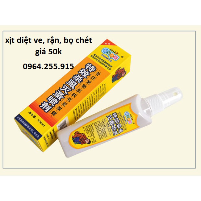 xịt diệt ve rận, bọ chét