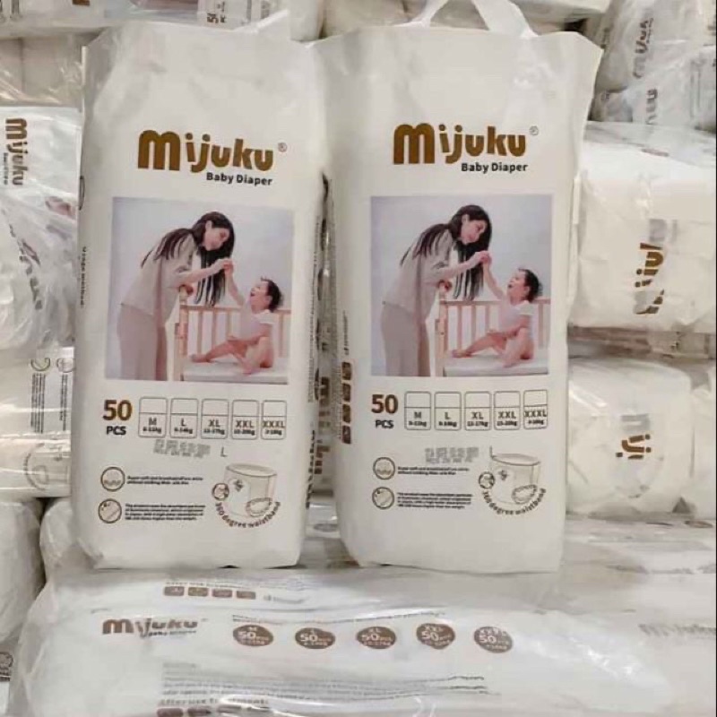 ☘️Follow shop☘️ Giảm đơn từ 150k 50 MIẾNG bỉm quần MIJUKU đủ size M/L/XL/XXL/XXXL/XXXXL