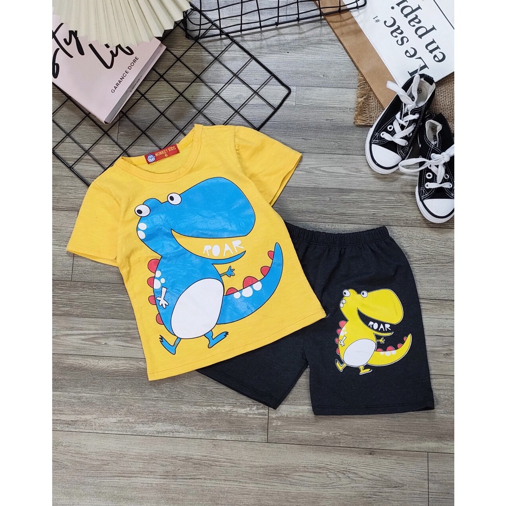 Bộ ngắn tay quần đùi cho bé thun cotton mịn đẹp mát size đại -Quần áo trẻ em-Pikakids