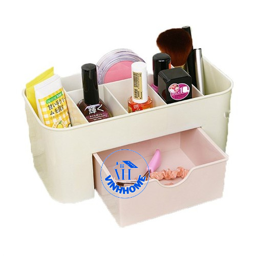 Kệ đựng mỹ phẩm mini bằng nhựa có ngăn kéo để bàn, trang trí phòng ngủ, nhà cửa vinhhome.store