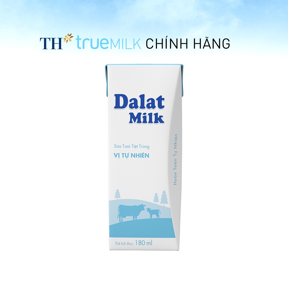 8 Lốc sữa tươi tiệt trùng vị tự nhiên Dalatmilk 180ml (180ml x 4)