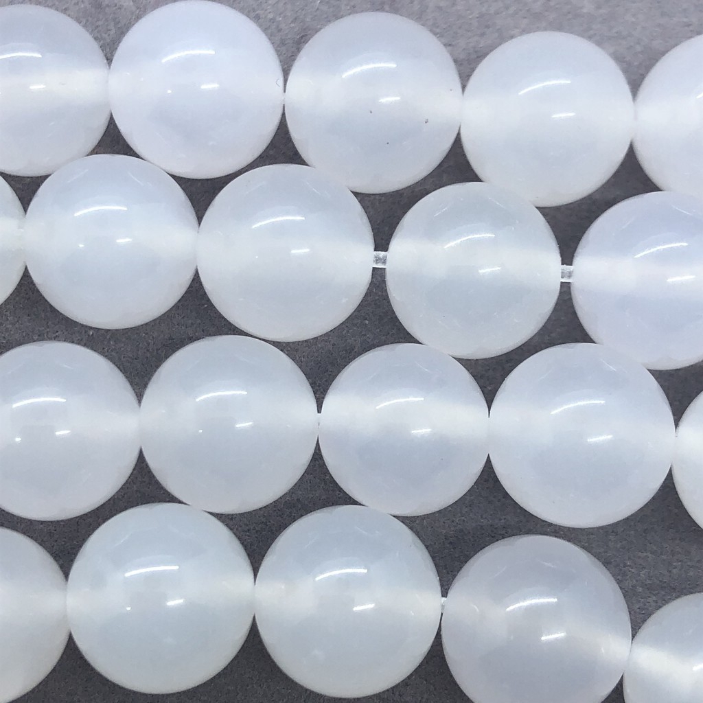 Chuỗi Hạt Đá Mã Não Trắng Tự Nhiên 4-12mm Làm Trang Sức Thủ Công
