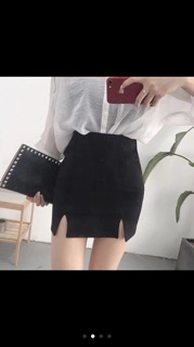 (Big size)Chân váy xẻ trước sexy