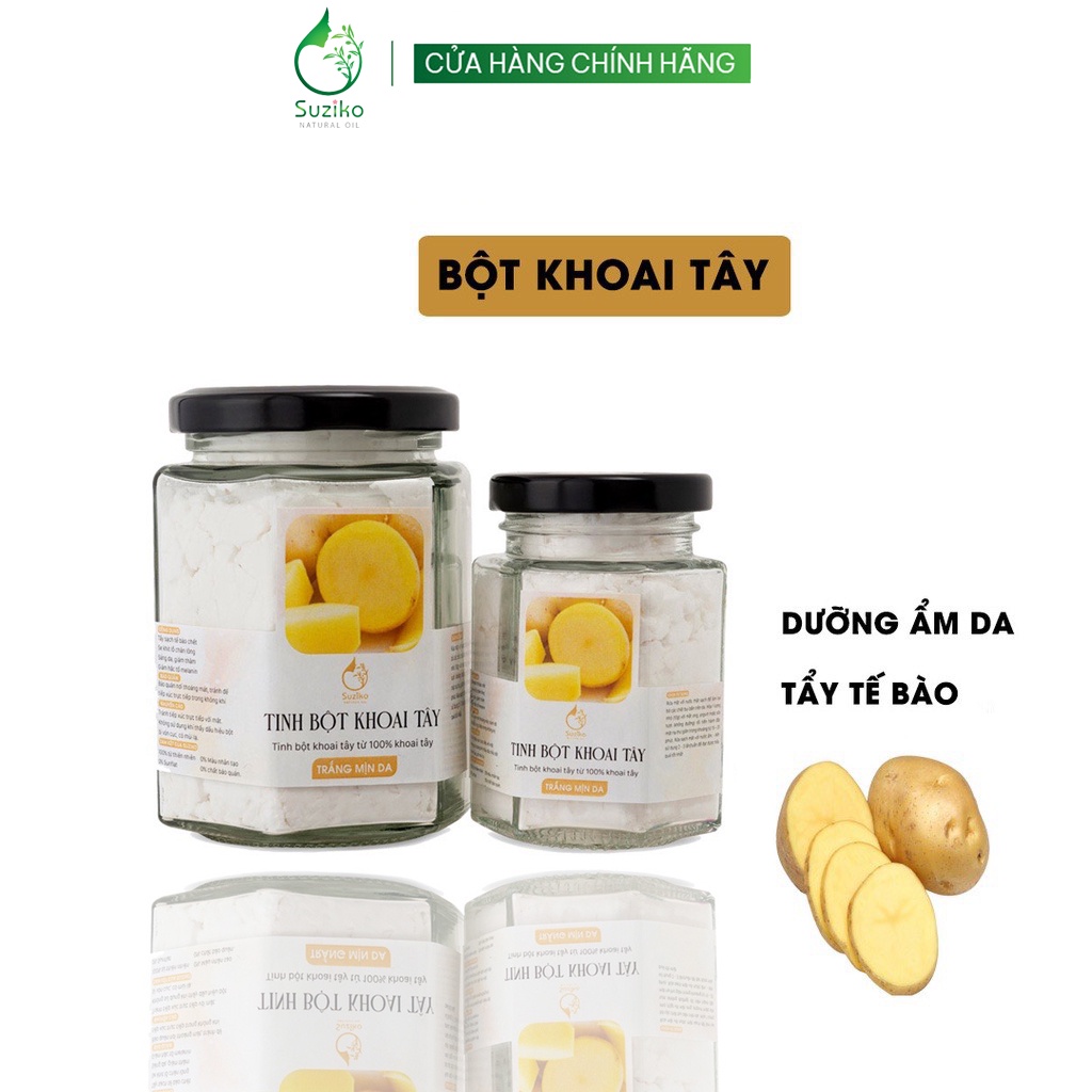 Bột Khoai Tây đắp mặt nạ hữu cơ SUZIKO nguyên chất 140G | 100% Organic